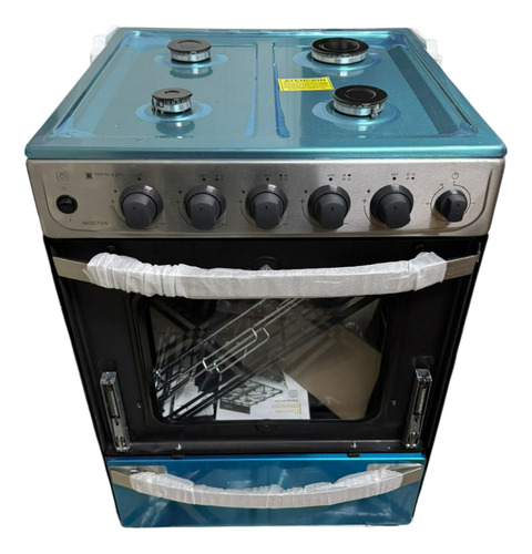 Cocina Whirlpool 56 Cm Inox Wfx57dw Sin Vidrio Frontal Inoxidable