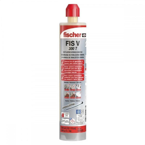 Chumbador Bucha Quimica Fischer Fis V 300 T - 300ml / 490 Gr