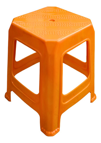 Banco De Plástico 10 Piezas Reforzado Uso Rudo Negocio Plastico Naranja