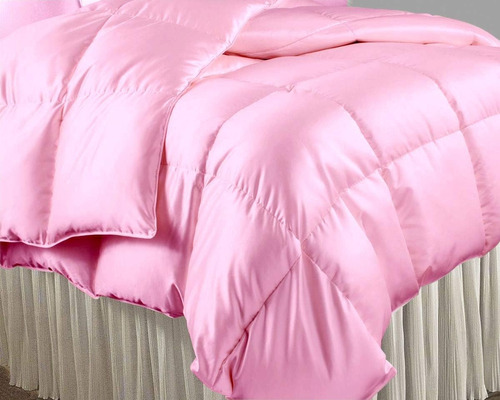 Bedding Bross Queen Juego De Edredón De Seda Satinada Rosa 2