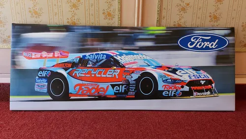 Cuadro Mariano Werner Tc Ford Mustang Canvas 80x30 Cm #03