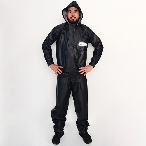 Capa De Chuva De Motoqueiro Motoboy Com Capuz Pvc * Promoção
