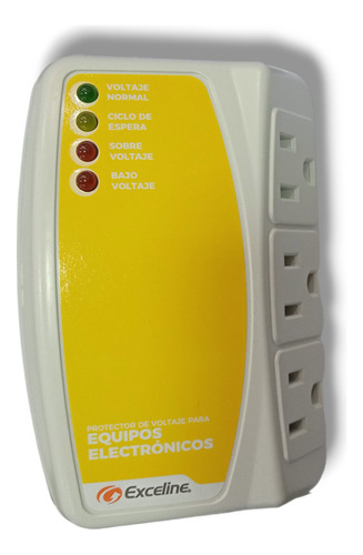 Protector De Voltaje Equipos Electronicos 120v De 3 Tomas 