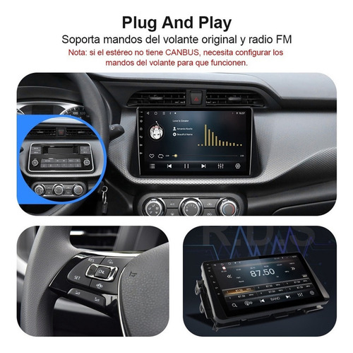 Zk Estéreo Android Para Nissan Kicks Micra 2016-2020 Cámara