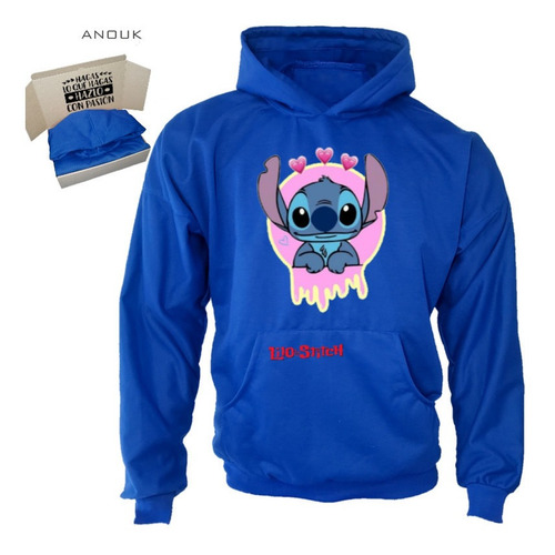Imagen 7 de 10 de Buzo Hoodie Personalizado Saco Lilo-stitch Estampado Unisex