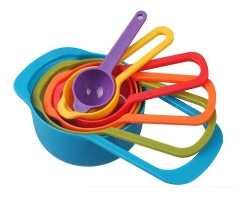 Imagen 1 de 7 de Taza Cuchara Medidora Set X 6 Unid Multicolor - Sheshu Home
