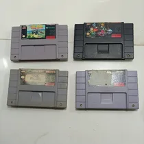 Comprar Conjunto Com 4 Fitasu002F Cartuchos Pu002F Super Nintendo Snes