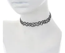 Comprar Set De 12 Collares Chocker Negro Moltok Negro