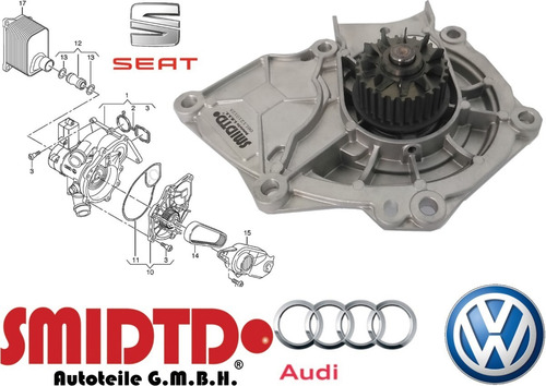 Imagen 3 de 4 de Repuesto De Bomba De Agua Vw Jetta 2.0l Turbo