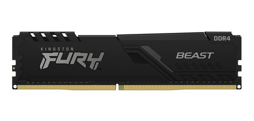 Imagem 1 de 3 de Memória RAM Fury Beast DDR4 color preto  16GB 1 Kingston KF426C16BB1/16
