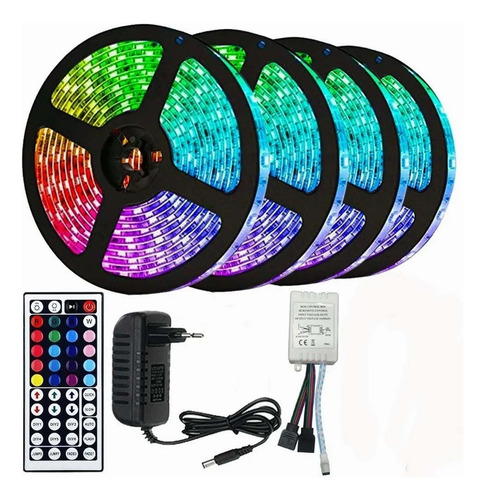 Hj Rolo De Tira De Led Rgb Multicolorido De 10 Metros,