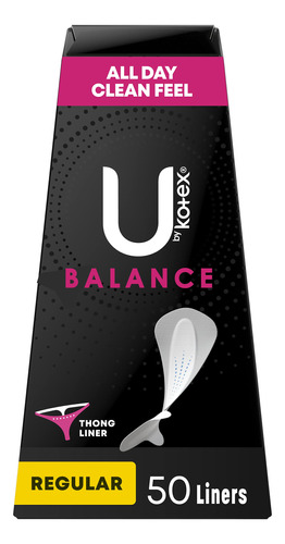 U By Kotex Balance Daily Wrapped Tanga Panty Liners, Absorci