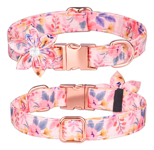 (l-db) Collar Para Niñas Y Hembras Con Estampado Floral Grab