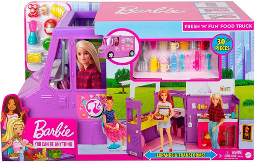 Barbie Food Truck Con 30 Accesorios (no Incluye Muñeca)  