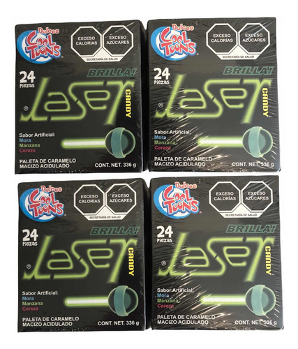 Paleta Laser Neón Brilla Oscuridad 96 Pz 1.344 Kg Cool Toons