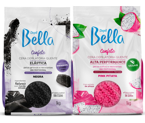 Kit 2 Ceras Camadas Mais Finas E Secagem Rápida Depil Bella