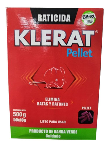 Raticida Klerat Pellet, 500 Gramos