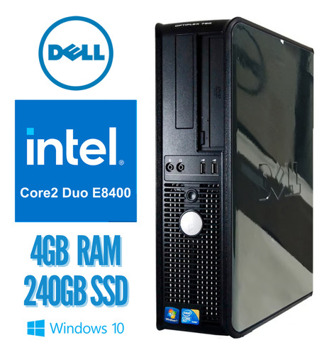 Cpu Dell Optiplex 780 Dt - Core2duo 4gb 240ssd - W10 (Usado)