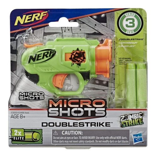 Lanzador Nerf Elite 2.0 Zombie Strikes Doublestrike Serie 3