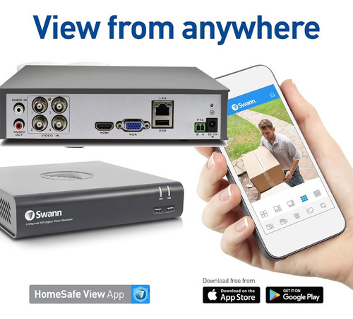Dvr Swann Hd 4 Canales 250 Gb, Model 1600 Swann Home Safe