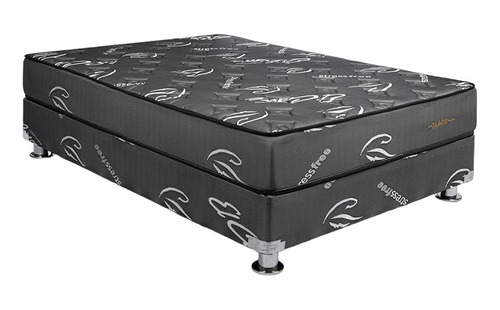 Cama El Cisne Pocket Black 1.5 Plaza