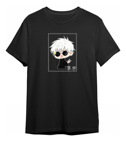 Camisetas Satoru Gojo Jujutsu Kaisen Camisas Negras Manga