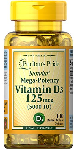 Pride De Puritan Vitamina D3 Mega Potency 5000 Ui 5lzwn