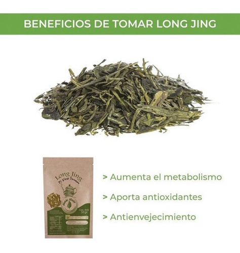 Té Verde Long Jing 50g Calidad Premium Aporta Antioxidantes