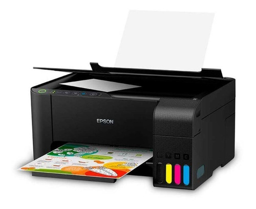 Imagem 3 de 5 de Impressora a cor multifuncional Epson EcoTank L3150 com wifi preta 110V