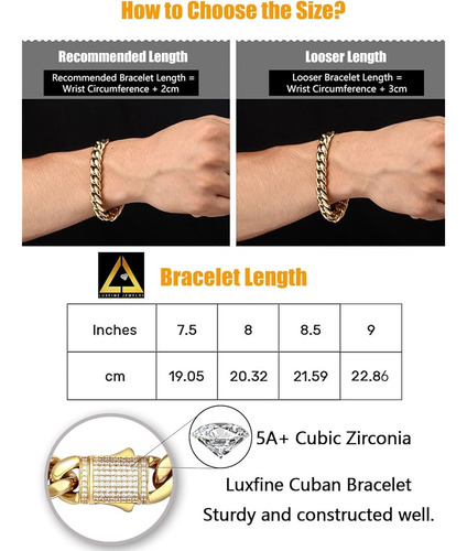 Pulsera Acero Inoxidable Eslabones Cubanos Chapado Oro 14 Kt