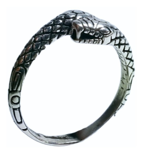 Anillo Serpiente Vivora 2head Plata Original Todaslasmedidas