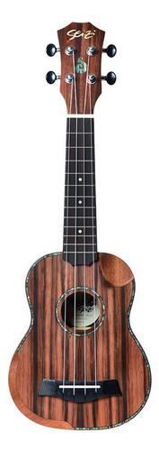 Ukulele Acústico Seizi Bora-bora Crush Soprano Ebony Com Bag