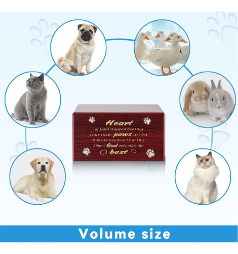 Urna De Madera For Mascotas Ataúd De Cenizas For Perro Urn