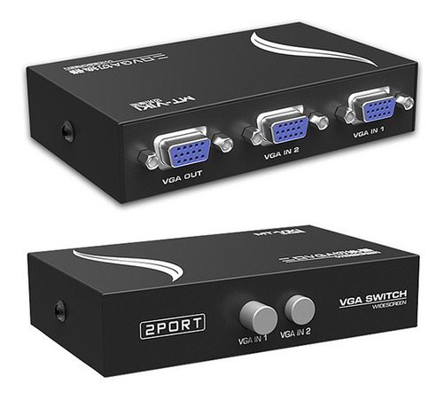 Imagen 1 de 3 de Switch Kvm 2 Puertos Vga Video 2 Dvr 1 Monitor Somos Tienda