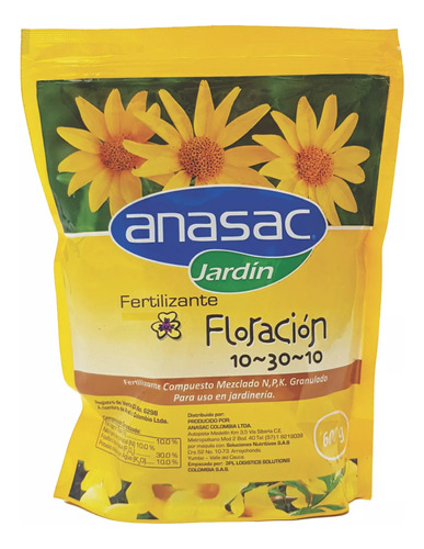 Fertilizante 10 -30 -10 X 600 Gr Tarro Anasac