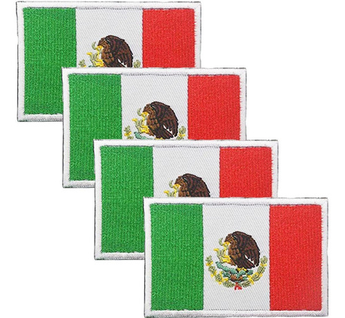 Mx Flag Parche Militar Con Velcro, Mxomx-004, 4 Parches, Mxf