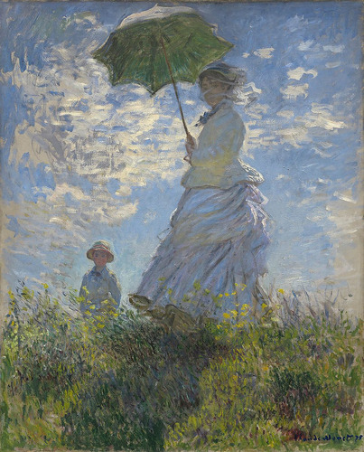 Lienzo Tela Canvas Claude Monet Mujer Con Sombrilla 114x142