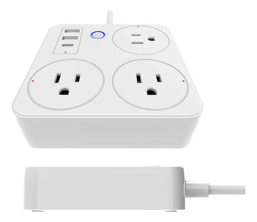 Multitoma Wifi Inteligente Alexa Con Puerto Usb Power Strip Color Blanco