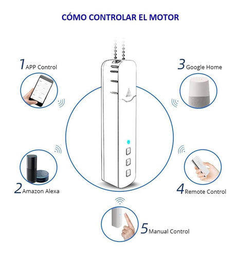 Imagen 8 de 10 de Motor Cortina Con Batería Google Home & Alexa + Control
