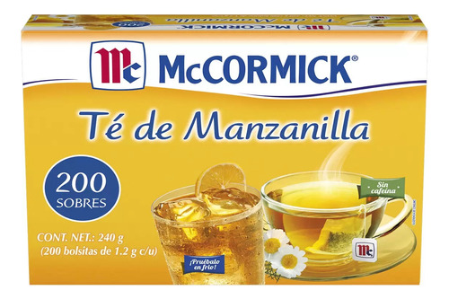 Mccormick Té De Manzanilla 200 Sobres Msi