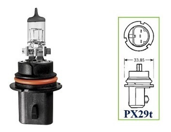 Imagem 5 de 6 de Lâmpada Hb5 Halógena Oem 12v 55 45w Osram Sylvania Px29t