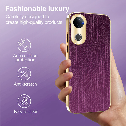 Funda Para Vivo V50 5g/v50 Lite 5g Tpu Cuero Artificial Con Estampado De Meteoro