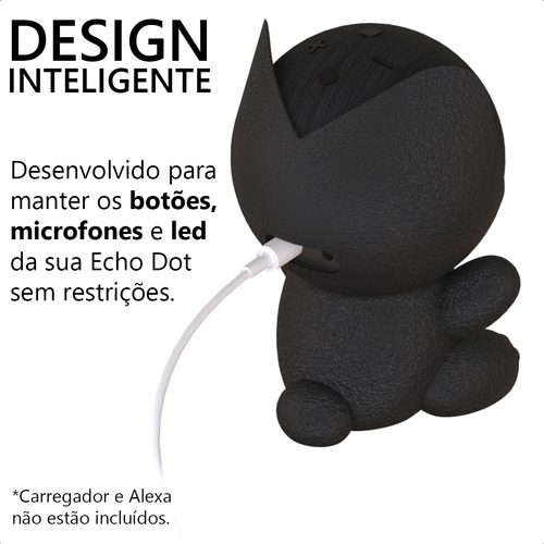 Suporte Gato Gatinho Compatível Com Echo Dot 5 E 4 Geração