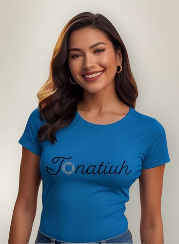 Playera Tonatiuh Cuello Redondo Turquesa Unisex