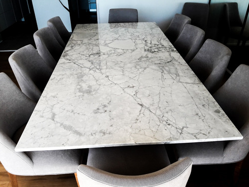 Tapa De Mesa Mármol Carrara, 1.55 X 0.80m - Forma Y Diseño