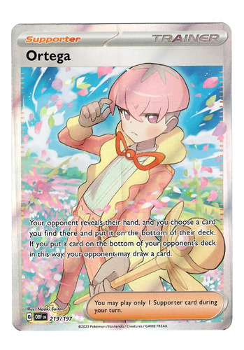 Ortega Full Art Pokémon Tcg Original+10 Cartas