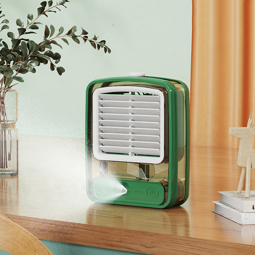 - Ventilador De Escritorio Pequeño Con Rociador De Niebla,