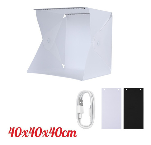 Estudio Fotográfico Para Productos 40x40cm Con Doble Led 