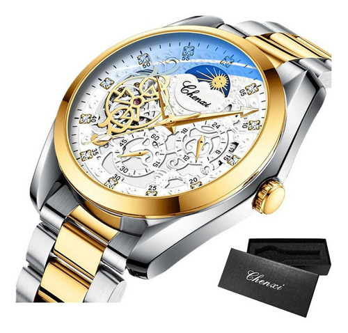 Reloj Mecánico Chenxi Moon Phase Skeleton