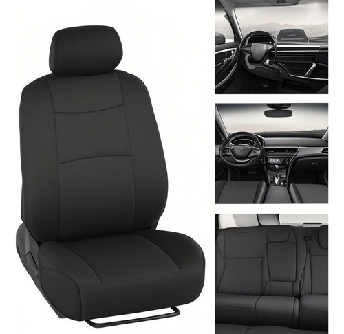 9pcs Fundas Asiento Auto Cremallera Ajustables Protectoras